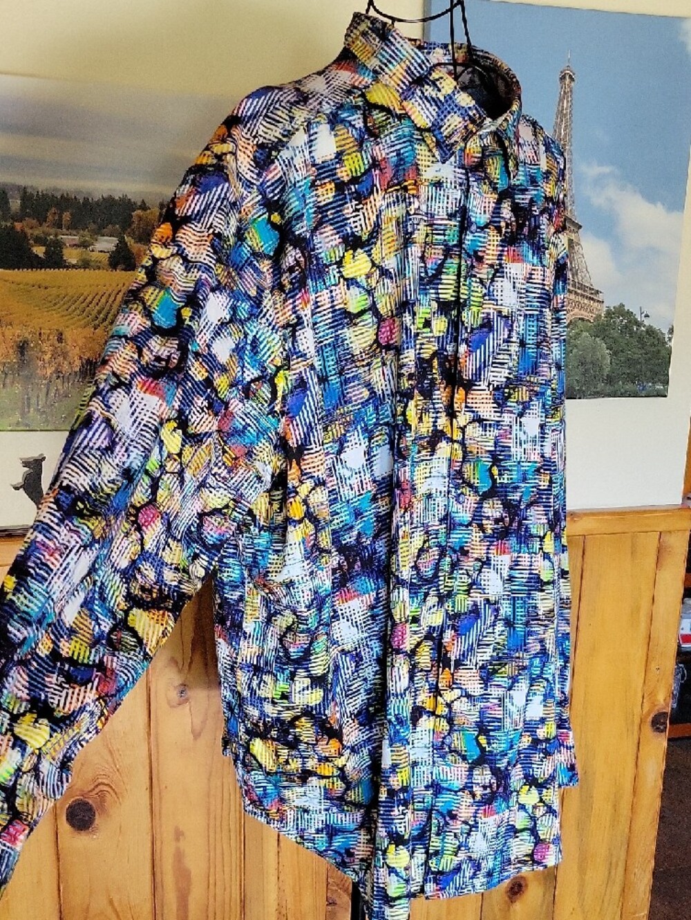 Robert Graham Multicolor Plaid & Brushstroke Button-Down - Picture 2 of 8